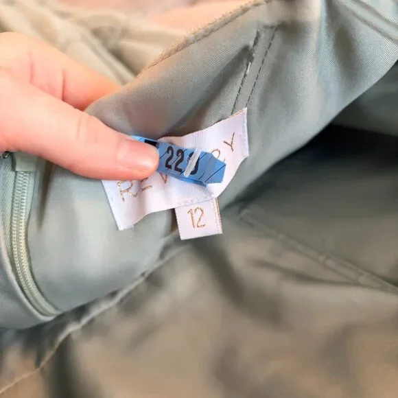 Revelry Sage Green Tulle Bridesmaids Dress - Picture 2 of 4